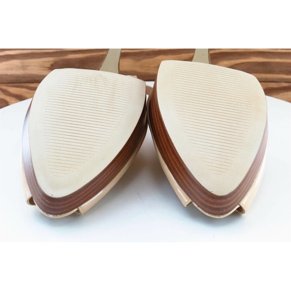 Enzo‎ Angiolini Women Sz 8.5 M Beige Platform Patent Leather Shoes Starlite - Picture 7 of 8